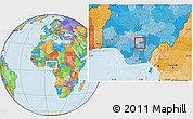 Political Location Map of Igbo-Eze