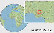 Savanna Style Location Map of Igbo-Eze