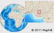 Shaded Relief Location Map of Igbo-Eze