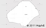 Silver Style Simple Map of Igbo-Eze, cropped outside
