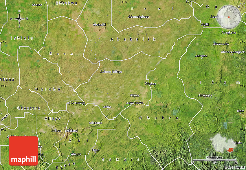 Satellite Map of Ikwo