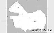 Gray Simple Map of Isi-Uzo, single color outside