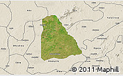 Satellite 3D Map of Izzi, shaded relief outside