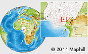 Physical Location Map of Izzi, highlighted country