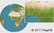 Satellite Location Map of Izzi, within the entire country