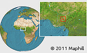 Satellite Location Map of Izzi