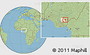 Savanna Style Location Map of Izzi, highlighted parent region