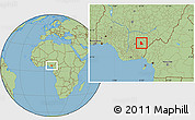 Savanna Style Location Map of Izzi