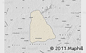Shaded Relief Map of Izzi, desaturated