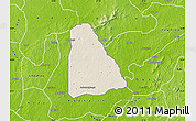 Shaded Relief Map of Izzi, physical outside