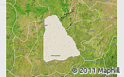 Shaded Relief Map of Izzi, satellite outside