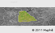 Satellite Panoramic Map of Izzi, desaturated