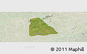 Satellite Panoramic Map of Izzi, lighten