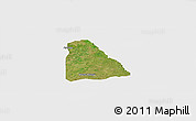 Satellite Panoramic Map of Izzi, single color outside