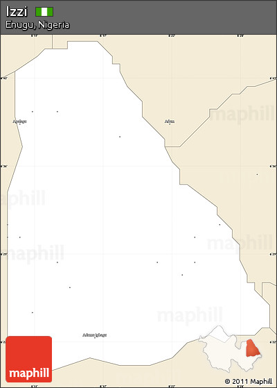 Classic Style Simple Map of Izzi
