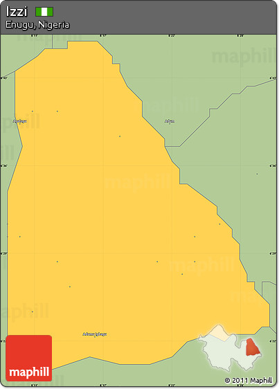 Savanna Style Simple Map of Izzi