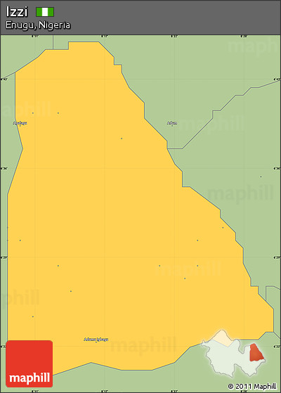 Savanna Style Simple Map of Izzi
