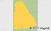 Savanna Style Simple Map of Izzi, single color outside