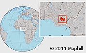 Gray Location Map of Enugu