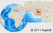 Shaded Relief Location Map of Enugu