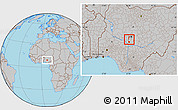 Gray Location Map of Abaji