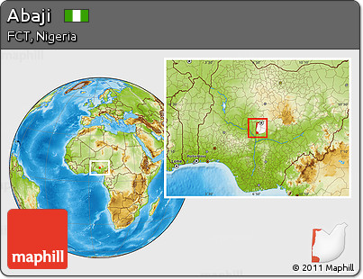 Physical Location Map of Abaji, highlighted parent region