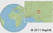 Savanna Style Location Map of Abaji