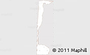 Classic Style Simple Map of Abaji, cropped outside