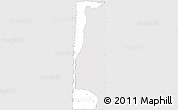 Silver Style Simple Map of Abaji, cropped outside