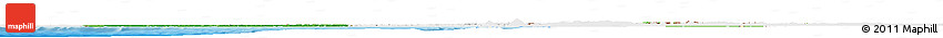 Flag Horizon Map of Nigeria, single color outside, shaded relief sea