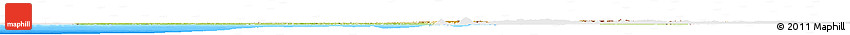 Physical Horizon Map of Nigeria, single color outside, bathymetry sea