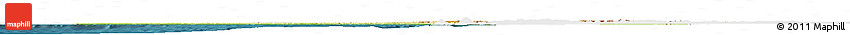 Physical Horizon Map of Nigeria, single color outside, satellite sea