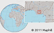 Gray Location Map of Isu