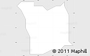 Silver Style Simple Map of Isu, single color outside