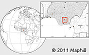 Blank Location Map of Okigwe, highlighted country