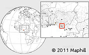 Blank Location Map of Okigwe, highlighted parent region, within the entire country