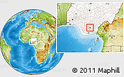 Physical Location Map of Okigwe, highlighted country