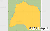 Savanna Style Simple Map of Okigwe, single color outside