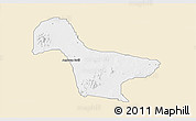Classic Style 3D Map of Gwaram, single color outside