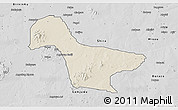 Shaded Relief 3D Map of Gwaram, desaturated