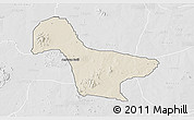 Shaded Relief 3D Map of Gwaram, lighten, desaturated