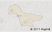 Shaded Relief 3D Map of Gwaram, lighten, semi-desaturated