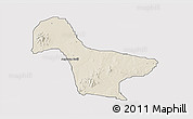 Shaded Relief 3D Map of Gwaram, single color outside