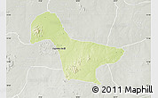Physical Map of Gwaram, lighten, semi-desaturated