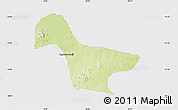 Physical Map of Gwaram, single color outside