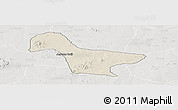 Shaded Relief Panoramic Map of Gwaram, lighten, semi-desaturated