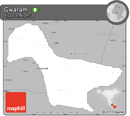 Gray Simple Map of Gwaram