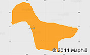 Political Simple Map of Gwaram, single color outside