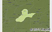 Physical Map of Hadejia, darken
