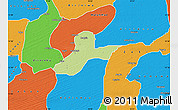 Physical Map of Hadejia, political outside